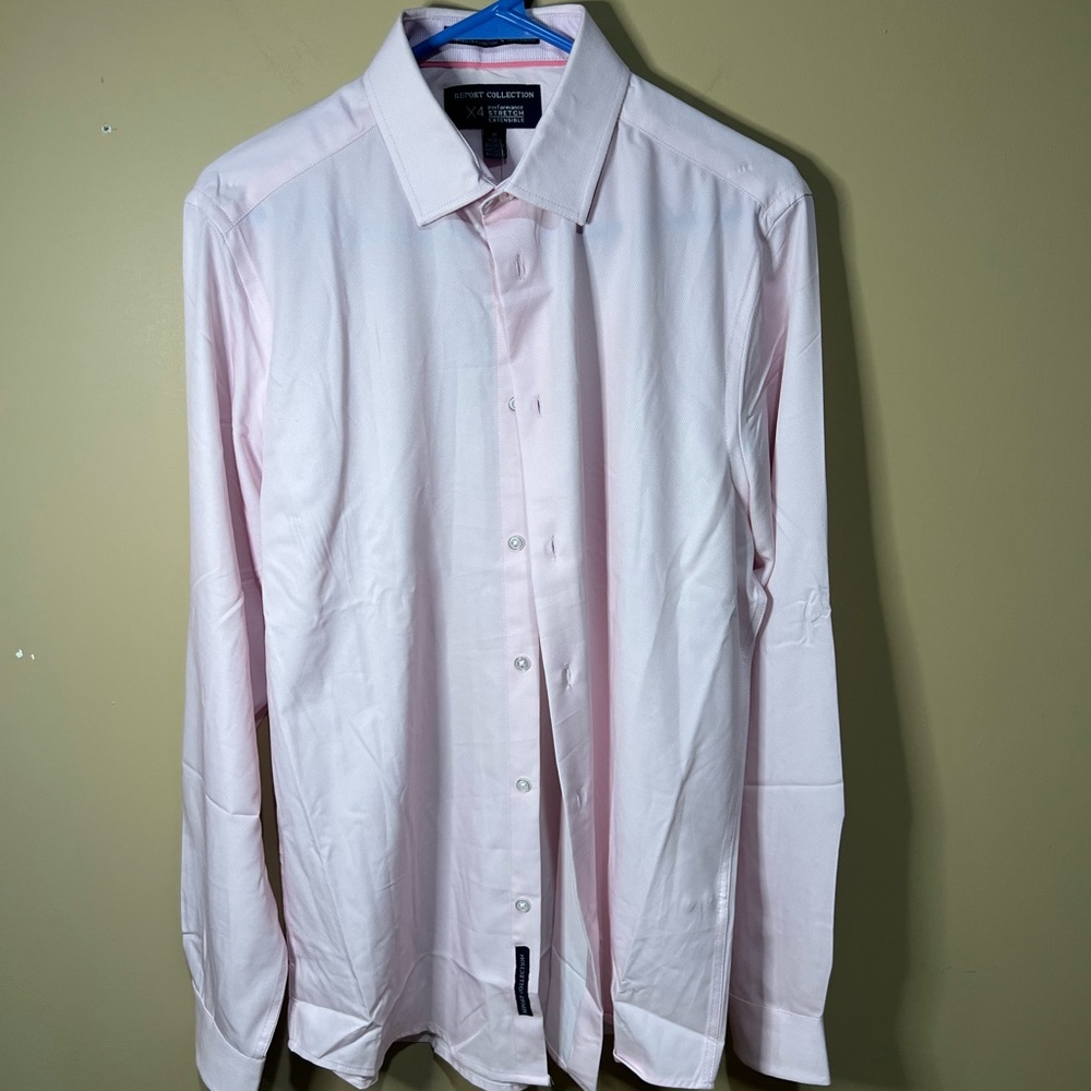 NWT Report Collection X4 Pink Performance Stretch shirt in Medium